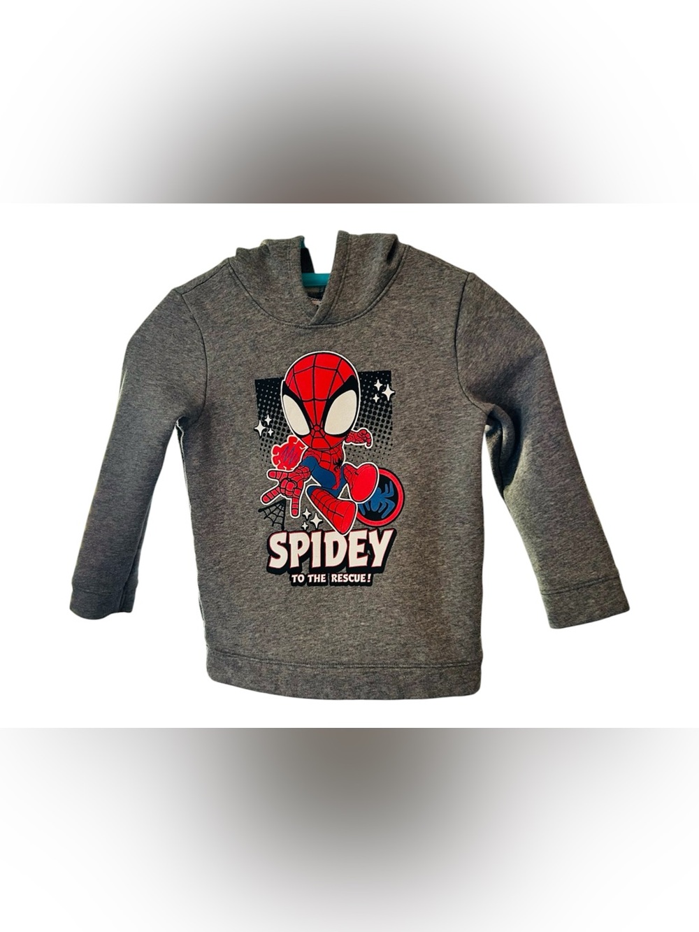 Kids Gray Spider-Man “Spidey” Graphic Hoodie Shirt